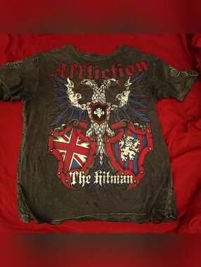 Affliction T-Shirt Mens Size Large Signature Series Hitman Ricky Hatton Y2K USA